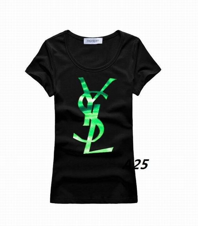 YSL short round collar T woman S-XL-123